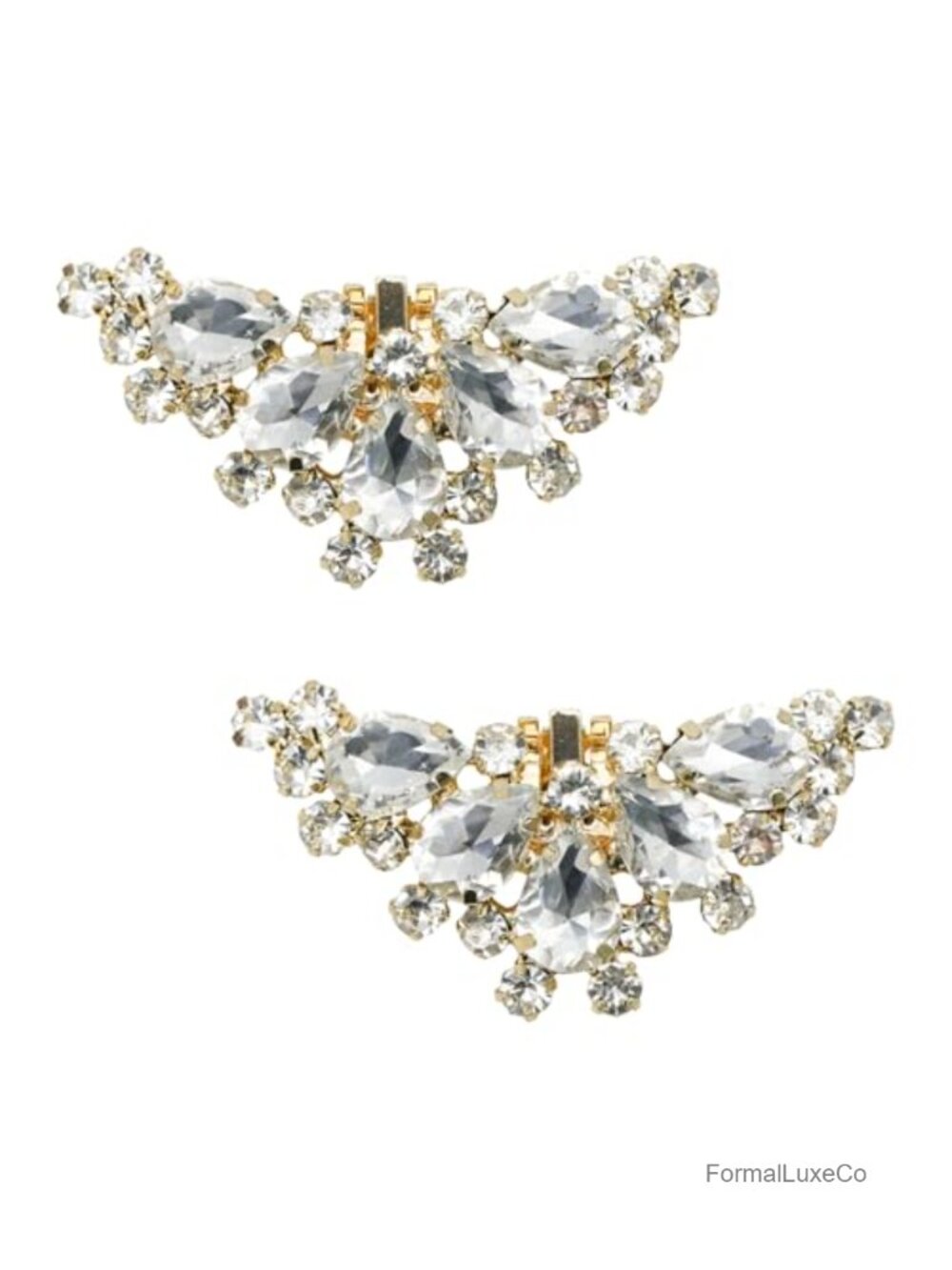 2 Pcs Rhinestone Shoe Clips Detachable Buckle for Dress Shoes Bridal Party